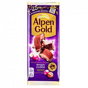 Шоколад Альпен Гольд Фундук Изюм 85 г