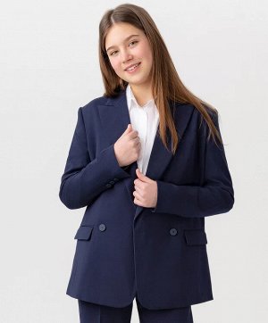 Пиджак на пуговицах темно-синий Button Blue