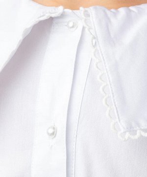 Блузка на пуговицах белая Button Blue