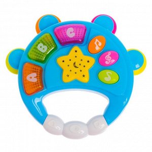 ZABIAKA Музыкальная игрушка «Бубен», световые и звуковые эффекты, цвет МИКС