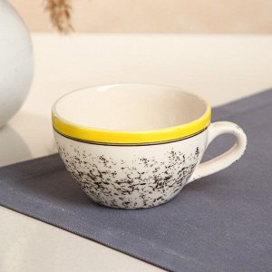 Чайная пара "Персия", керамика, желтая, 2 предмета, чашка 200 мл, 1 сорт, Иран