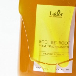 Lador Шампунь для сухой кожи головы с прополисом Root Re-Boot Vitalizing Shampoo Propolis & Citron, 300 мл