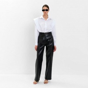 Брюки женские (экокожа) MINAKU: Eco leather цвет черный