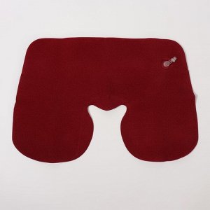 Подушка для шеи дорожная, надувная, 38 x 24 см, цвет бордовый