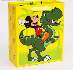 Пакет ламинат вертикальный "Dino", Микки Маус, 23х27х11,5см