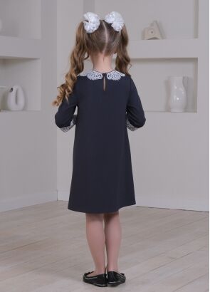 Платье школьное Клара, цвет серый