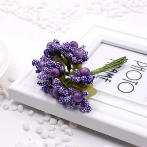Бутоньерка ягоды-тычинки на проволоке 10шт в связке