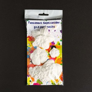 Набор под раскраску ""Цветы"" белый, 4шт, 20х11см, 150г