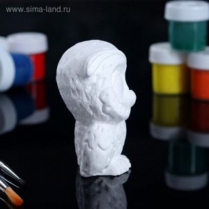 Фигура под роспись ""Сова"" белая, 6х8,5х5см
