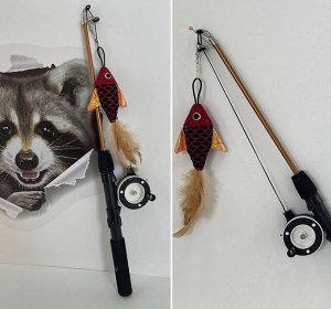 Игрушка для котика Удочка с рыбкой