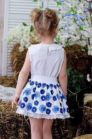 Легкая летняя юбка в цветочек