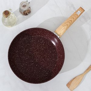 Сковорода Magistro Natural. Brown, d=26 см, кованый алюминий, ручка soft-touch, антипригарное покрытие, индукция, коричневая