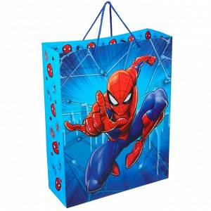 Пакет ламинированный вертикальный, 31 х 40 х 11 см "Спайдер-мен", Человек-паук