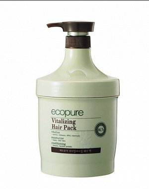 Эко маска для волос на основе лечебных трав и масел   Ecopure  Vitalizing Hair Pack 1 литр