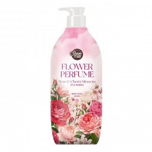 Shower Mate Гель для душа парфюмированный / Pink Flower Perfumed Body Wash Rose &amp; Cherry Blossom, 900 мл