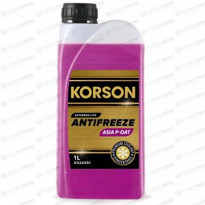 Антифриз Korson Extended Life Antifreeze ASIA P-OAT, фиолетовый, концентрат, 1л, арт. KS20051