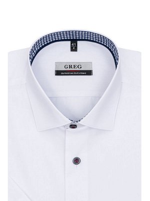 Сорочка мужская короткий рукав GREG 100/109/WH/9p