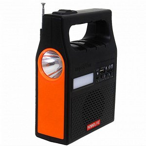 Premium Портативная солнечная станция YOBOLIFE Power Bank, фонарь, FM радио, MP3 + 2 лампочки