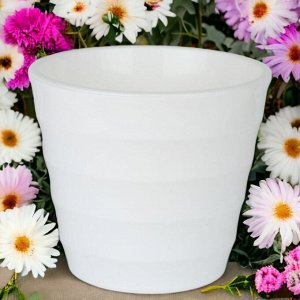 Горшок для цветов (с вкладкой) Лаура Белый, 6л d23,5 h20,5 пластиковый