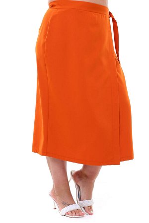 Юбка-3535 Фасон: Юбка
Длина платья: Французская длина
Материал: Креп
Цвет: Оранжевый
Параметры модели: Рост 173 см, Размер 54

Юбка с запАхом с завязкой на поясе оранжевая
Стильная юбка из мягкой пл
