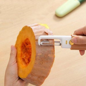Нож овощечистка двусторонний для чистки овощей и фруктов, 18,3 х 3,9 см., 1 шт,