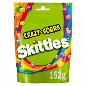 Жевательные конфеты со вкусами кислых фруктов Skittles Скитлс  152 гр