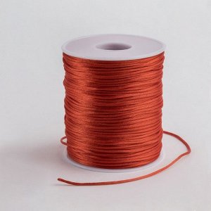Шнур нейлоновый на бобине d=2 мм, L=100 м, красный
