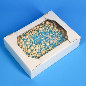 Посыпка кондитерская драже в кондитерской и сахарной глазури "Жемчуг бело-голубой" 1,5 кг