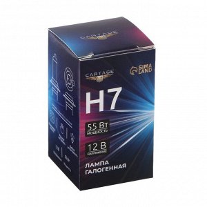 Автомобильная галогенная лампа Cartage, H7, 12 В, 55 Вт