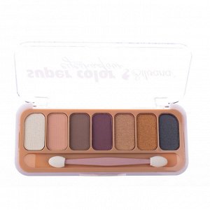 SILVANA Набор 3211Тени для век 7 цветов SUPER COLOR (тон 2)