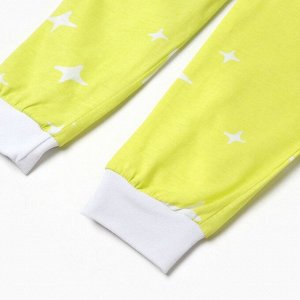 Пижама для мальчика (лонгслив/штанишки), цвет белый/жёлтый/пингвин, рост