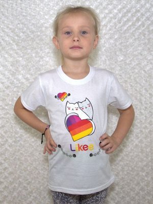 Футболка белая Кошки Likee