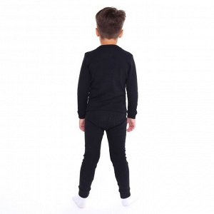 Термобельё детское (лонгслив, брюки), цвет чёрный, рост