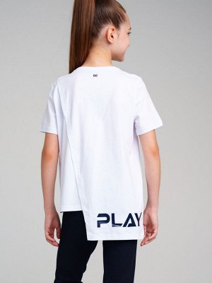 Фуфайка трикотажная для девочек (футболка) белый