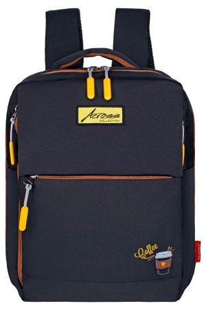 Рюкзак молодежный 39 х 26 х 10 см, эргономичная спинка, Across G6, чёрный/желтый G-6-2