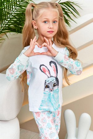 Пижама д/дев детская Juno AW21GJ547A Sleepwear Girls зайчонок