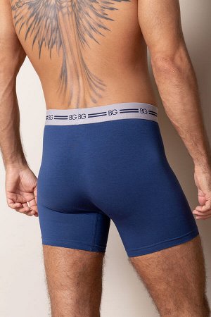 Трусы, набор - 3 штуки муж BeGood UMJ1202I Underwear темно-синий принт/синий/темно-синий