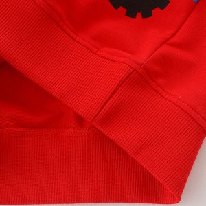 Детский красный свитшот с принтом