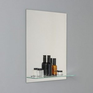 Зеркало в ванную комнату с полкой, прямоугольное, 35x50 см