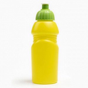 Бутылка для воды велосипедная, 400 мл, с соской, 18 х 6.2 х 6.2 см, жёлтый