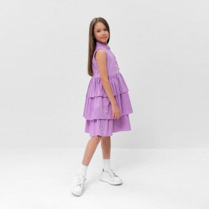 Платье для девочки MINAKU: Cotton collection цвет сиреневый 128
