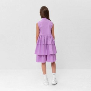 Платье для девочки MINAKU: Cotton collection цвет сиреневый 128