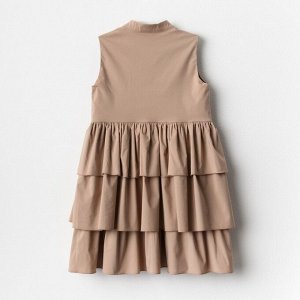 Платье для девочки MINAKU: Cotton collection цвет бежевый 122