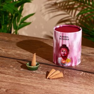 Благовония KARMA BUDDHA, аромаконусы, роза, набор 30 шт.