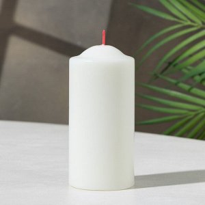 Свеча - столбик, 12х5,6 см, белая