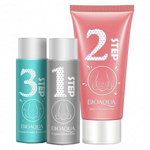 Набор Bioaqua для удаления прыщей и черных точек (35ml+60g+35ml)