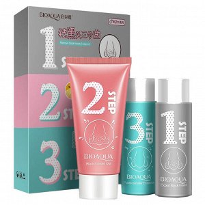 Набор Bioaqua для удаления прыщей и черных точек (35ml+60g+35ml)