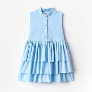 Платье для девочки MINAKU: Cotton collection цвет голубой 134