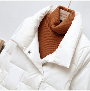 Женская короткая куртка с воротником-стойкой, на осень/зиму