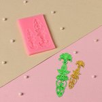 Силиконовый молд Доляна «Цветочный узор», 7,7x5 см, цвет МИКС